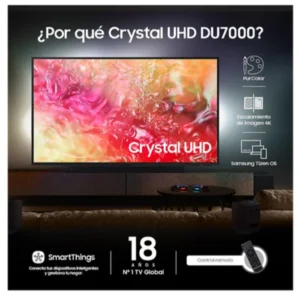 TV Samsung 43” UN43DU7000KXZL Crystal UHD 4K Smart TV