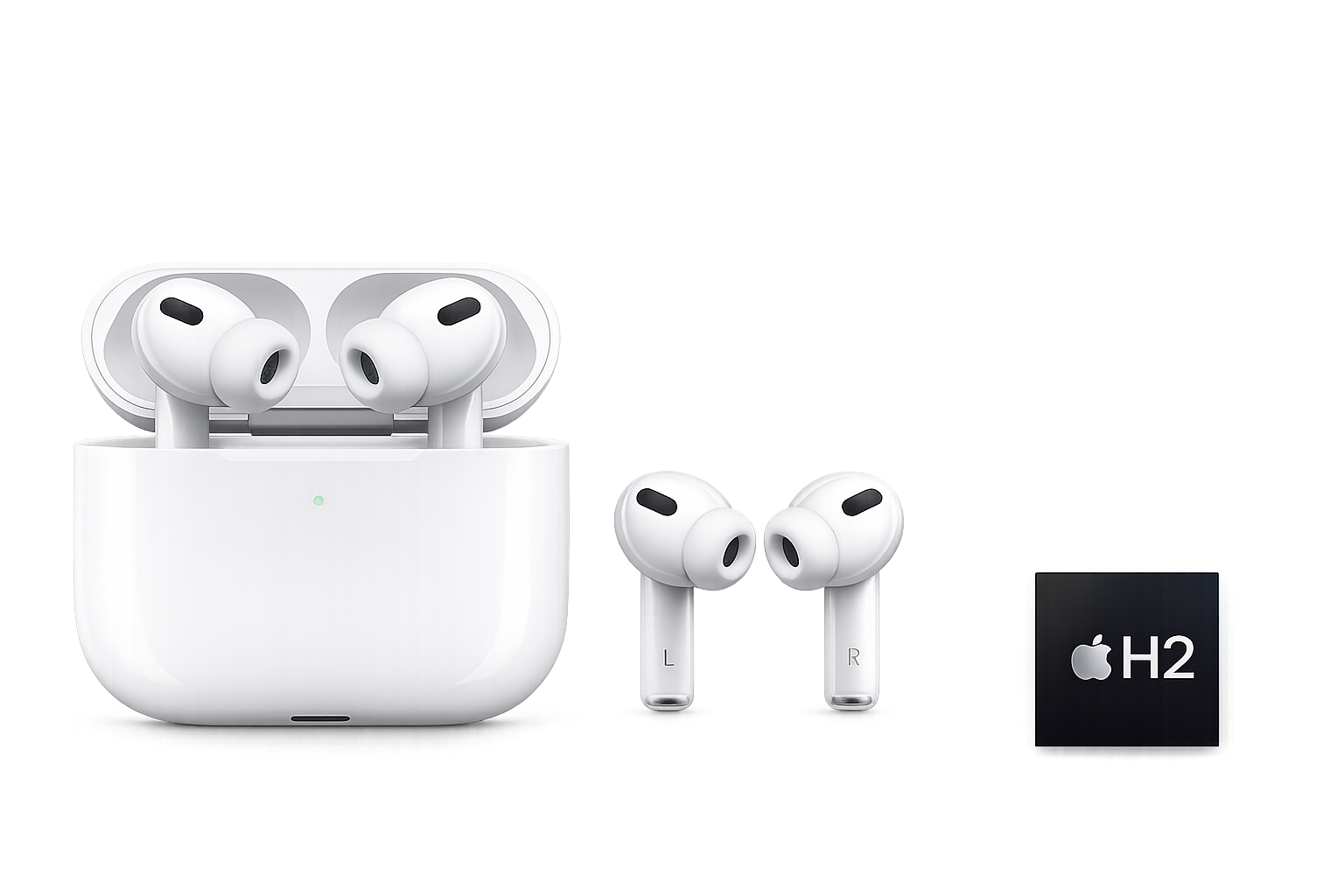 h2 Apple AirPods Pro 3 USB-C con Chip H2 Cancelación Activa de Ruido - Imagen 1